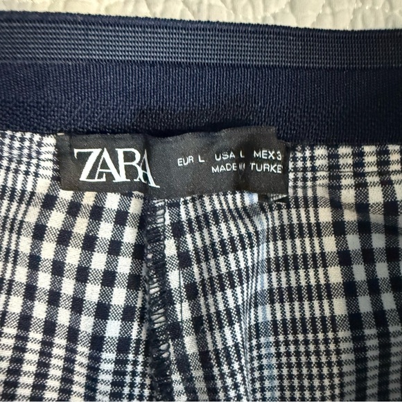 Zara Blue Plaid Trousers - Picture 7 of 11